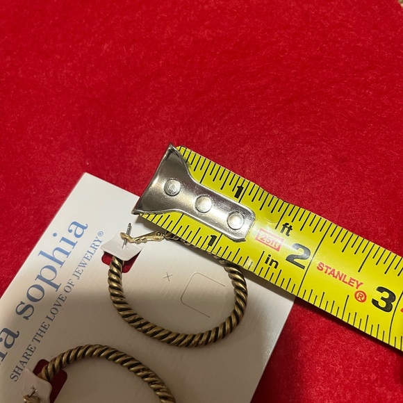 Lia Sophia Gold Twisted Rope Earrings - NWOT - Picture 2 of 2